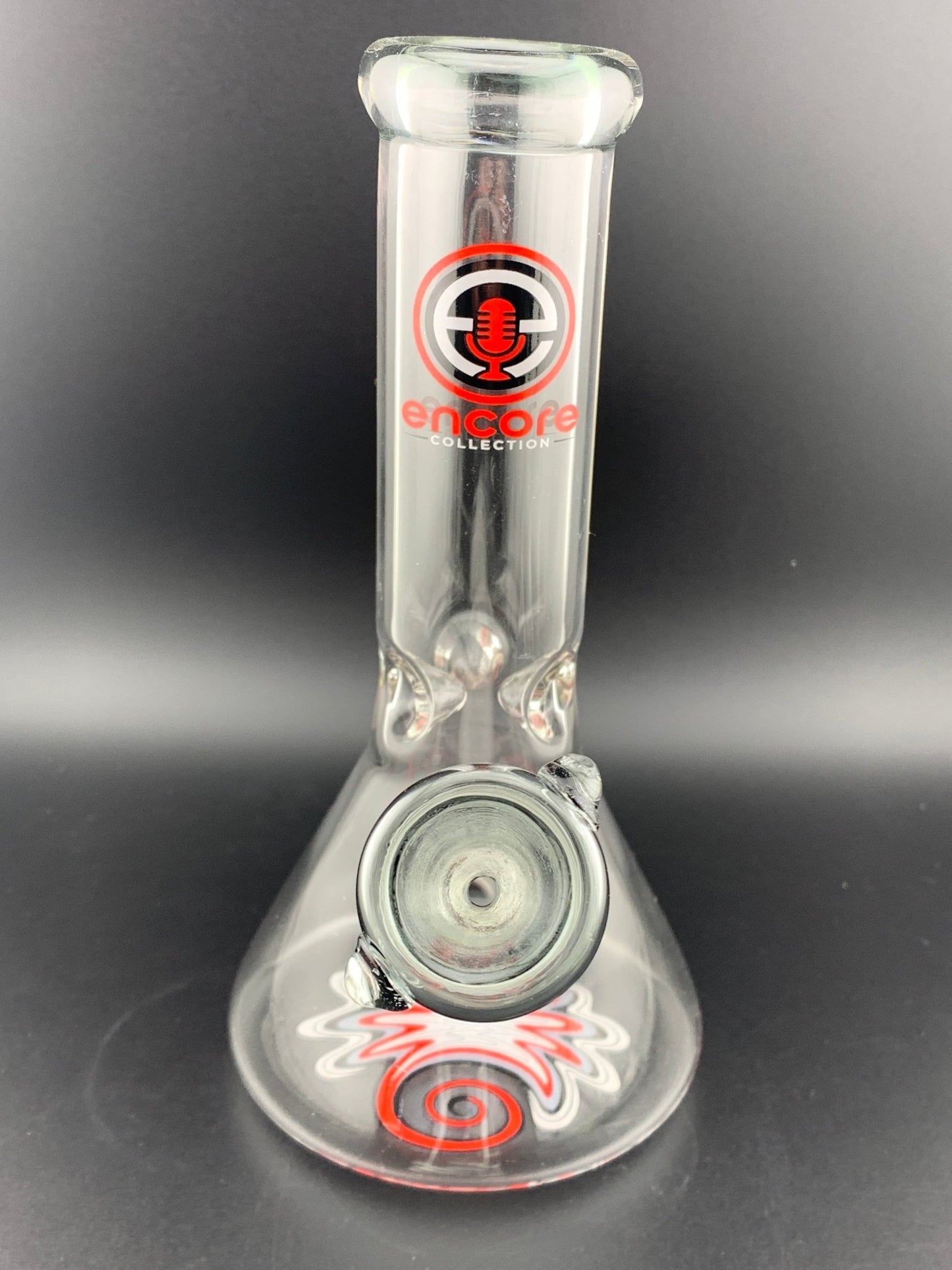 8" 38mm Color Beaker W/ Wig Wag Bottom - Glassets