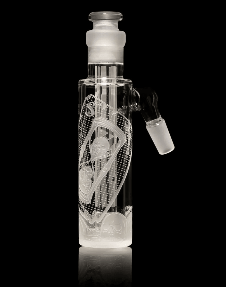 Milkyway Glass Sands of Death Card 45° Wet Ash Catcher (Clear) - Glassets