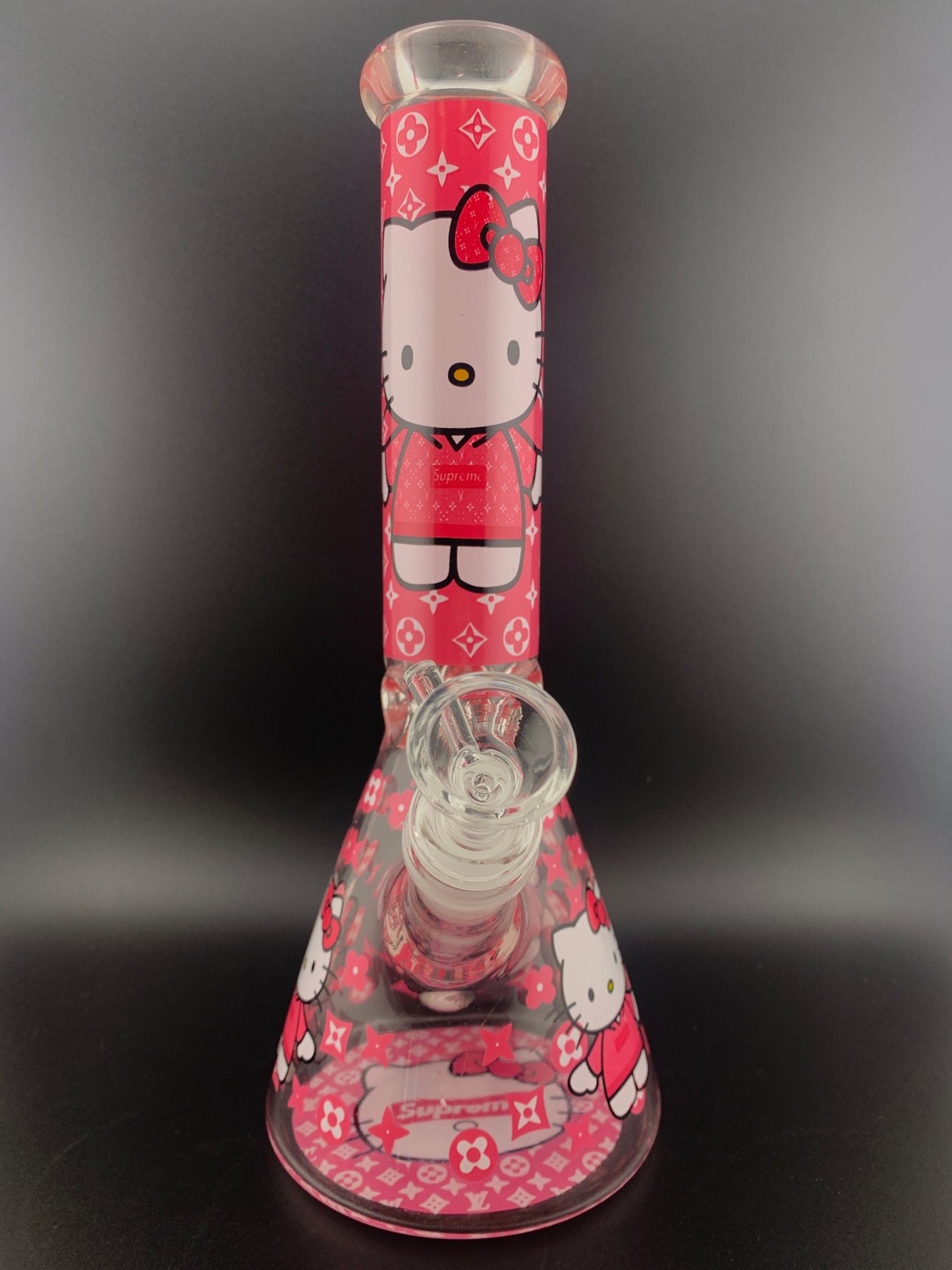 Wassup Kitty 8" Beaker Glass Pipe - Glassets