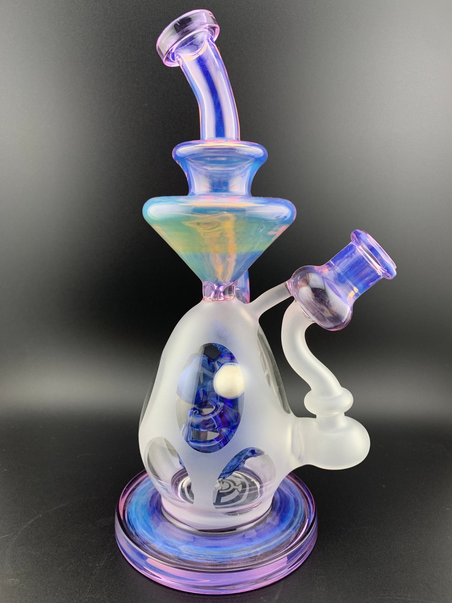 9" Fume Little Dino Egg Recycler - Glassets