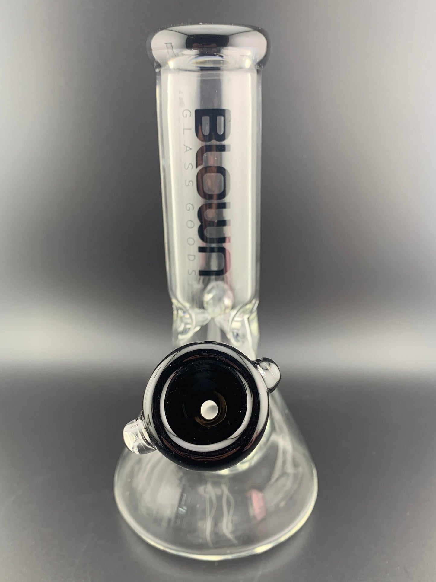 Blown Glass 8" Color Accented Beaker W/ Color Bowl - Glassets