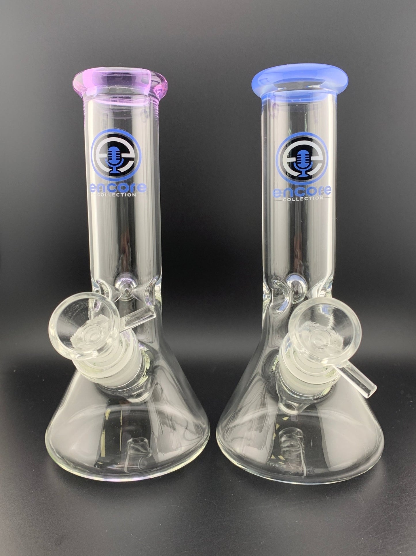Encore Glass 8" Beaker W/ Color Lip - Glassets