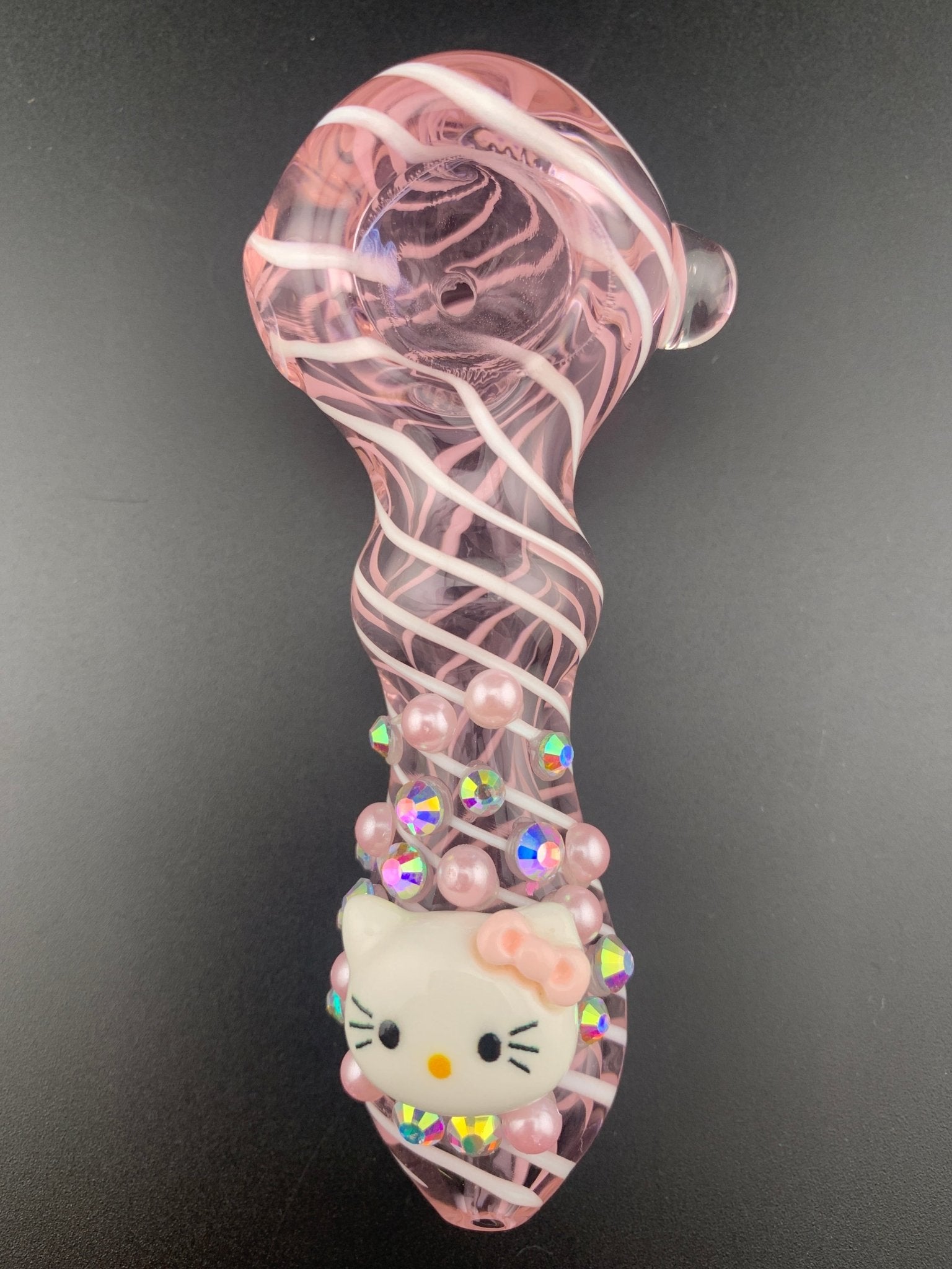 Greetings Kitty Glass Spoon Pipe - Glassets