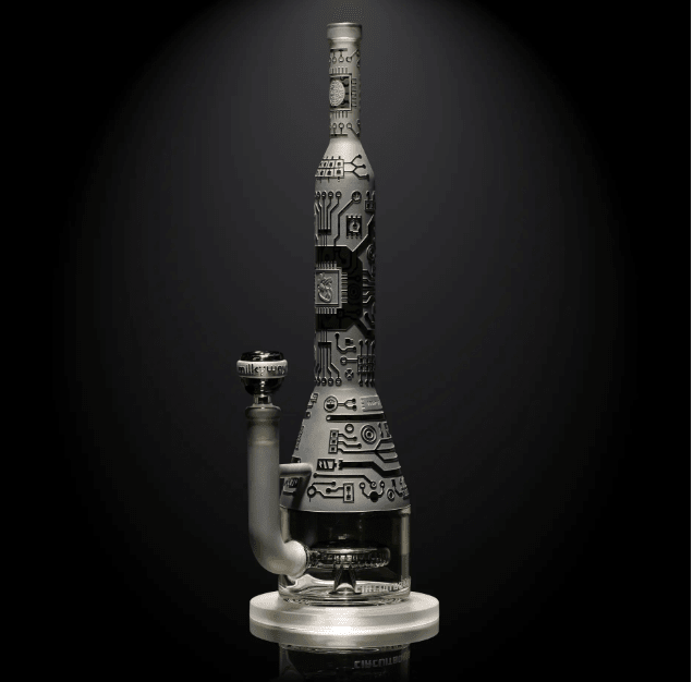 Milkyway Glass Circuitboard: I/O 16″ Water Pipe - Glassets