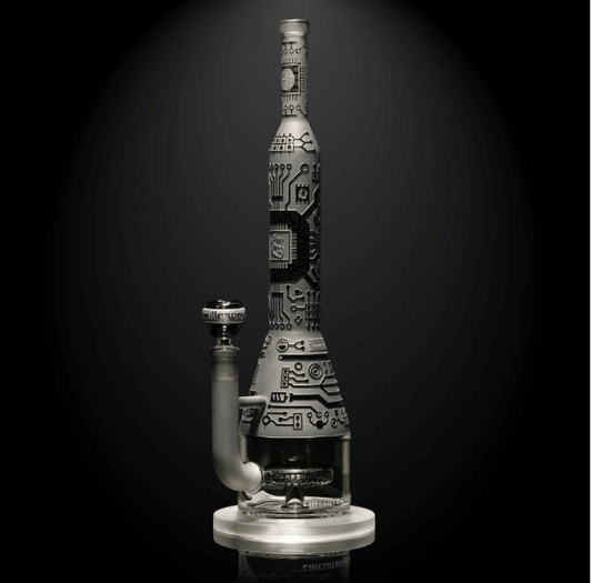Milkyway Glass Circuitboard: I/O 16″ Water Pipe - Glassets