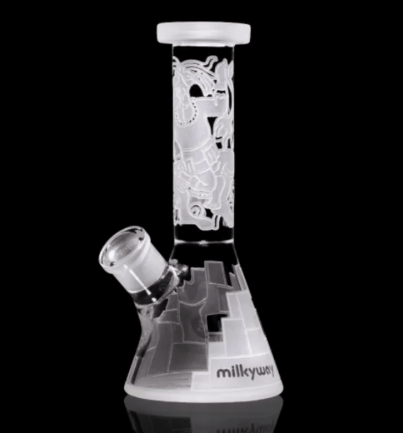 Milkyway Glass Maya Fort 7.5″ Clear Mini Beaker - Glassets