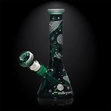Milkyway Glass Space Odyssey Mini 8″ Beaker (Teal) - Glassets