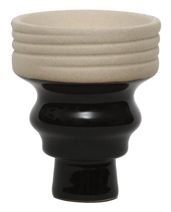 MYA Saray Medium Ceramic Hookah Bowl With Foil Grooves - Glassets