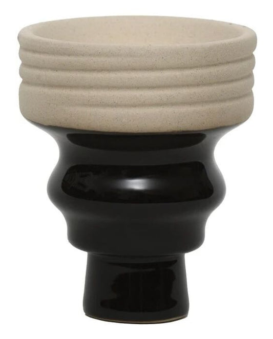 MYA Saray Medium Ceramic Hookah Bowl With Foil Grooves - Glassets