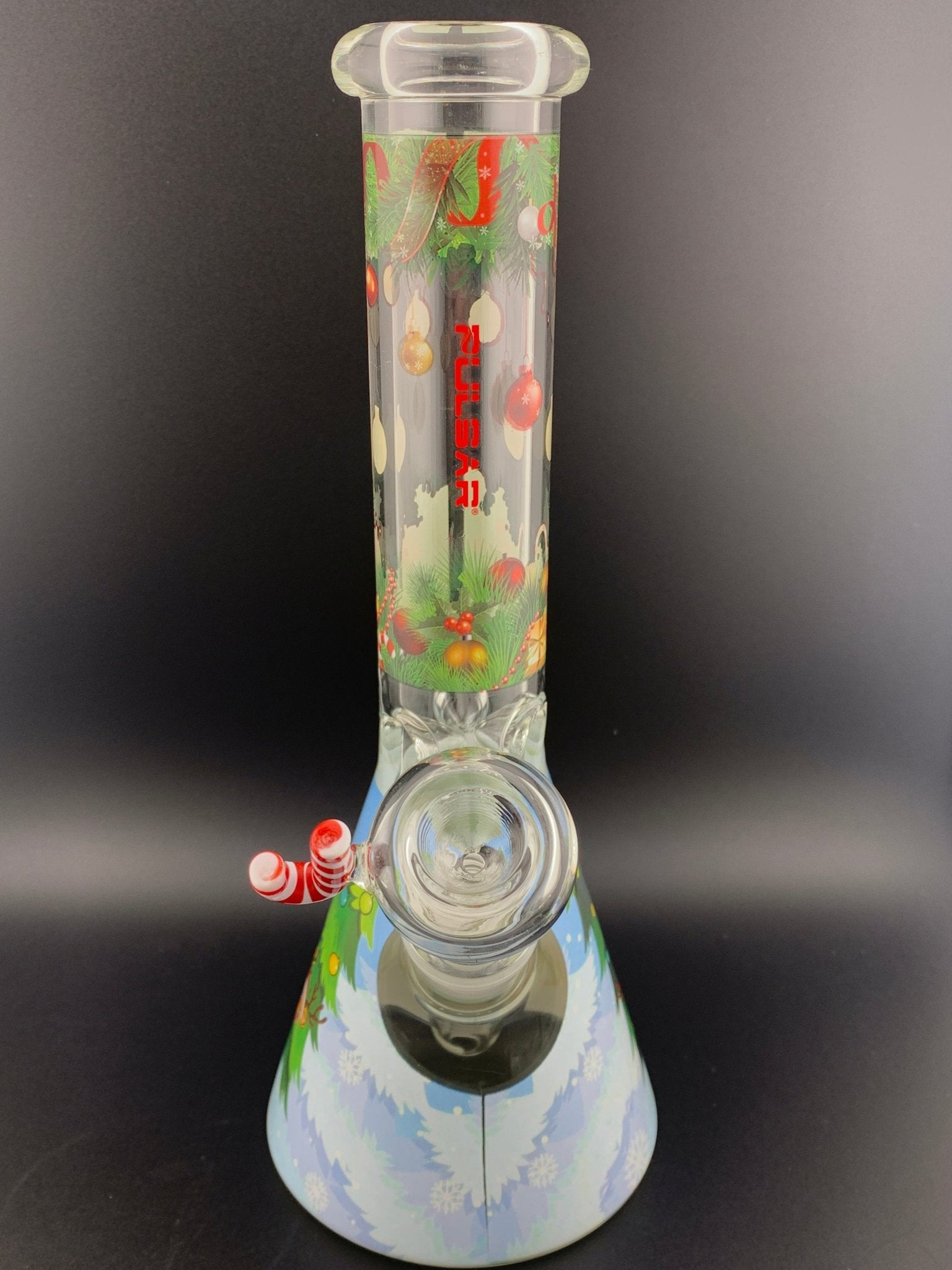 Pulsar Glass 8" Holiday Beaker & Pipe Combo - Glassets