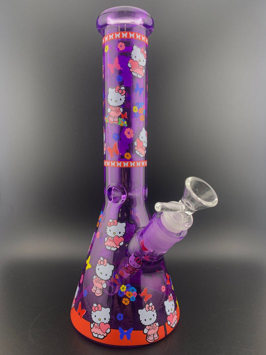 Wassup Kitty 8" Beaker Glass Pipe - Glassets