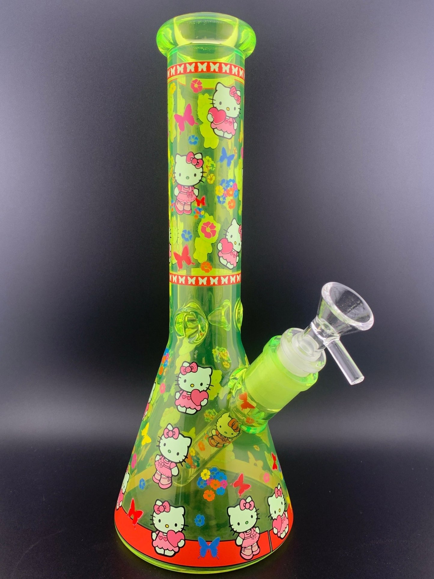 Wassup Kitty 8" Beaker Glass Pipe - Glassets