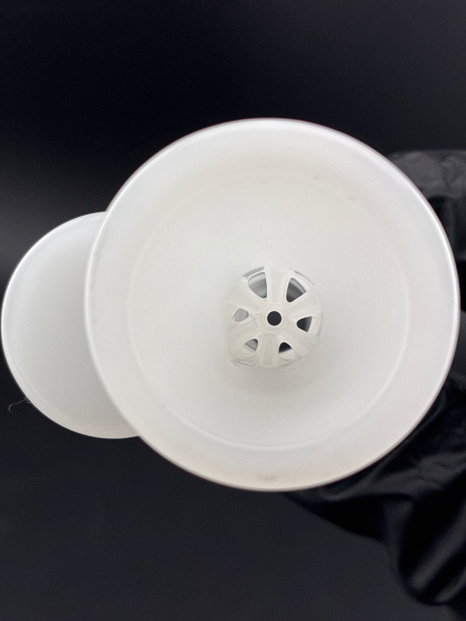 White Funnel Side w/ Handle (14mm) - Glassets
