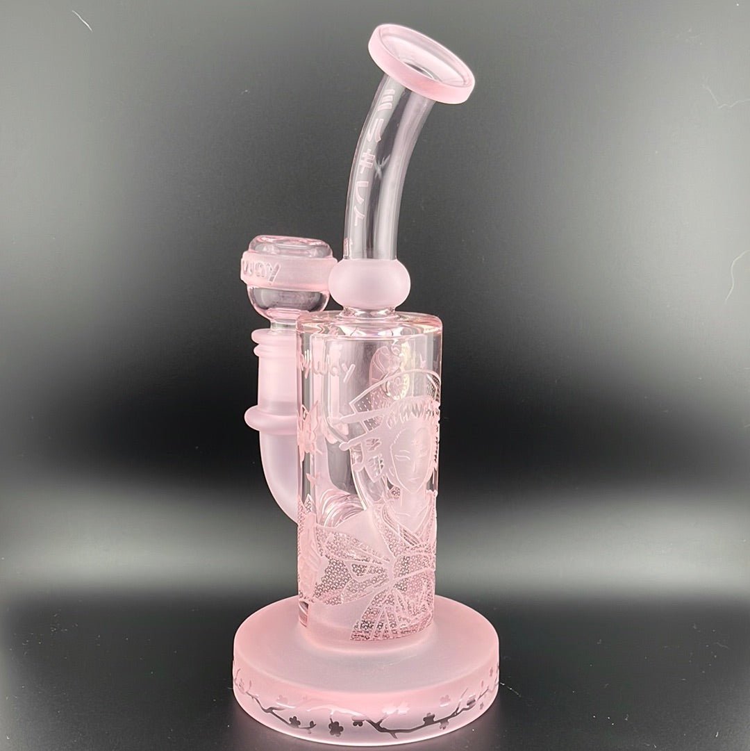 Milkyway Glass Kabuki 8.5" Pink Recycler - Glassets