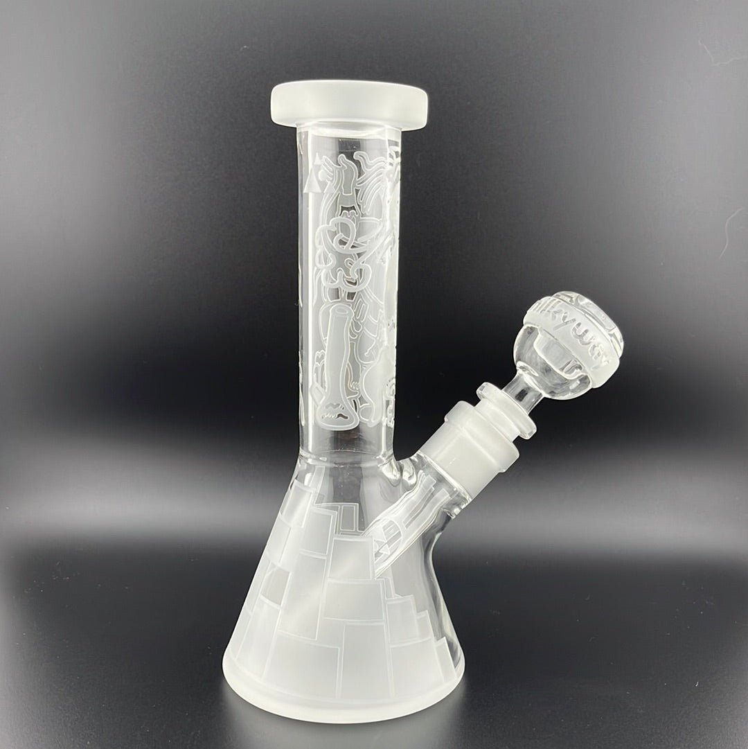 Milkyway Glass Maya Fort 7.5" Clear Mini Beaker - Glassets