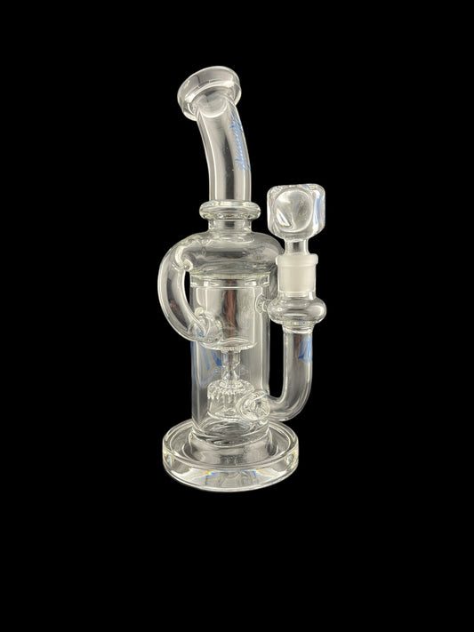 Monark Glass Heavy Base Dual Uptake Recycler Clear - Glassets