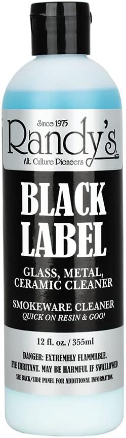 Randys Black Label Glass Cleaner 12oz - Glassets