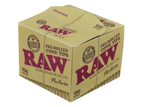 Raw Pre Rolled Perfecto Cone Tips (100 pack) - Glassets