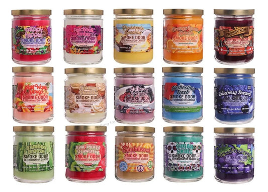 Smoke Odor Candles (Assorted) - Glassets