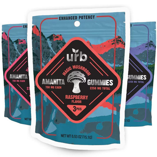 Urb Amanita Magic Mushroom Gummies 2250MG - Glassets