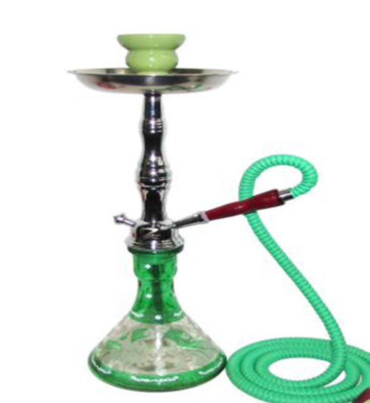 Zebra Smoke Cloud 17.5 Inch Single Hose Hookah - Glassets